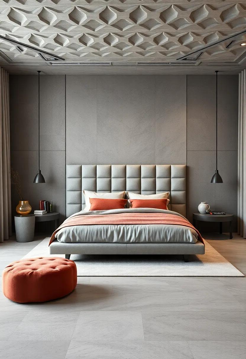 Incorporate a quilted headboard with geometric patterns for an understated​ yet ​luxurious focal‌ point in your bedroom