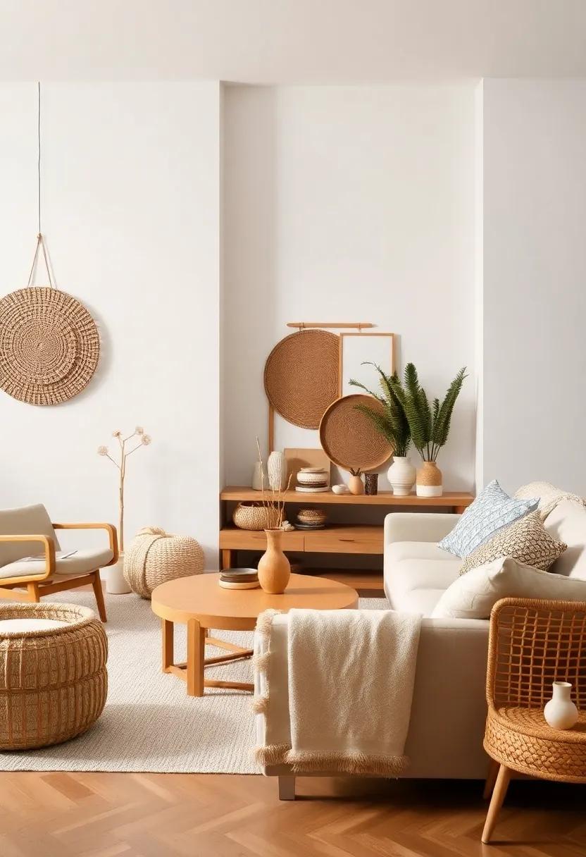 Embrace Natural Textures with Woven Fabrics and Rattan Accents