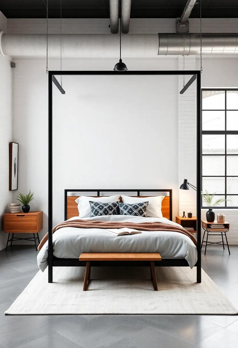 Crafting a Cozy Reading Nook in an Industrial Bedroom Layout