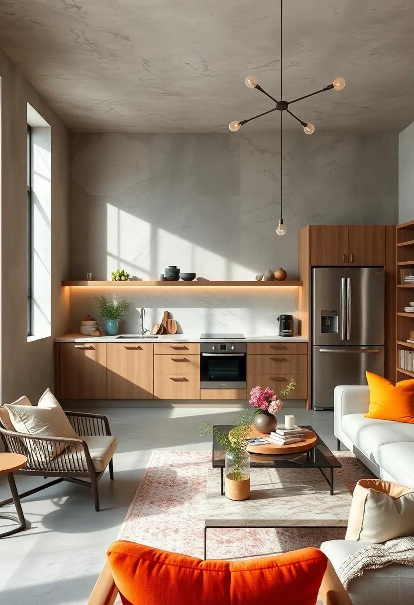 Contrasting Warmth: pairing Concrete with natural Wood Elements