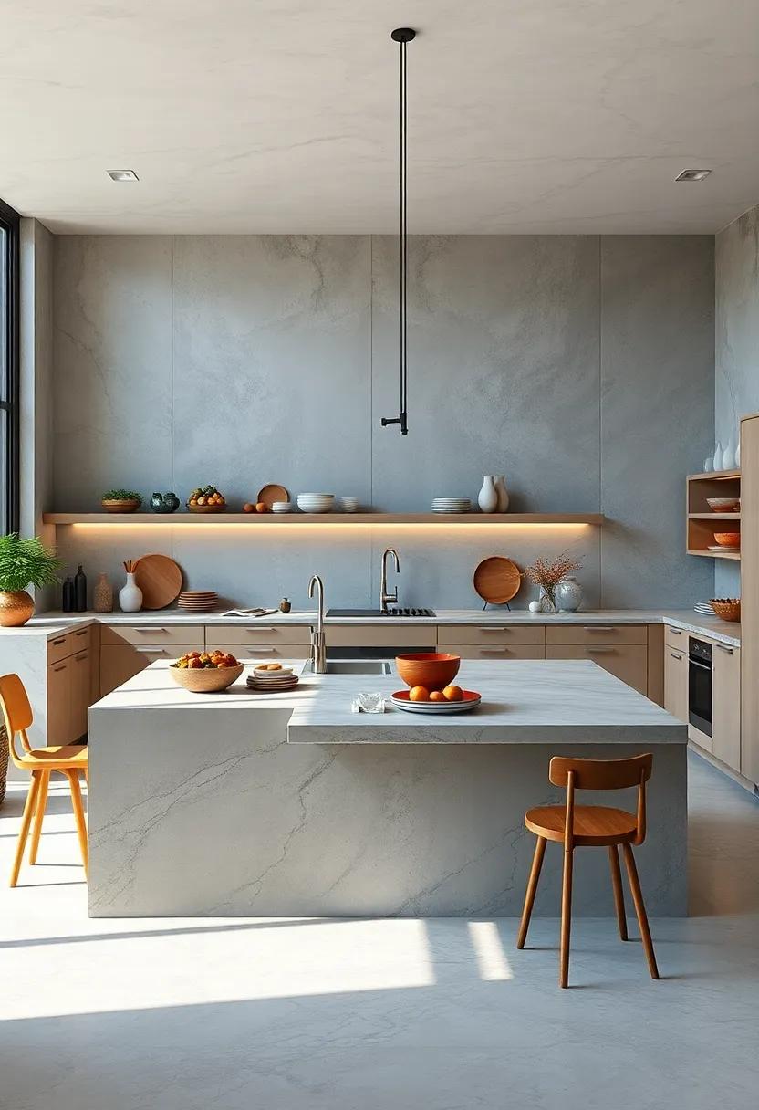 A Culinary Stage: Concrete Islands as the Focal Point