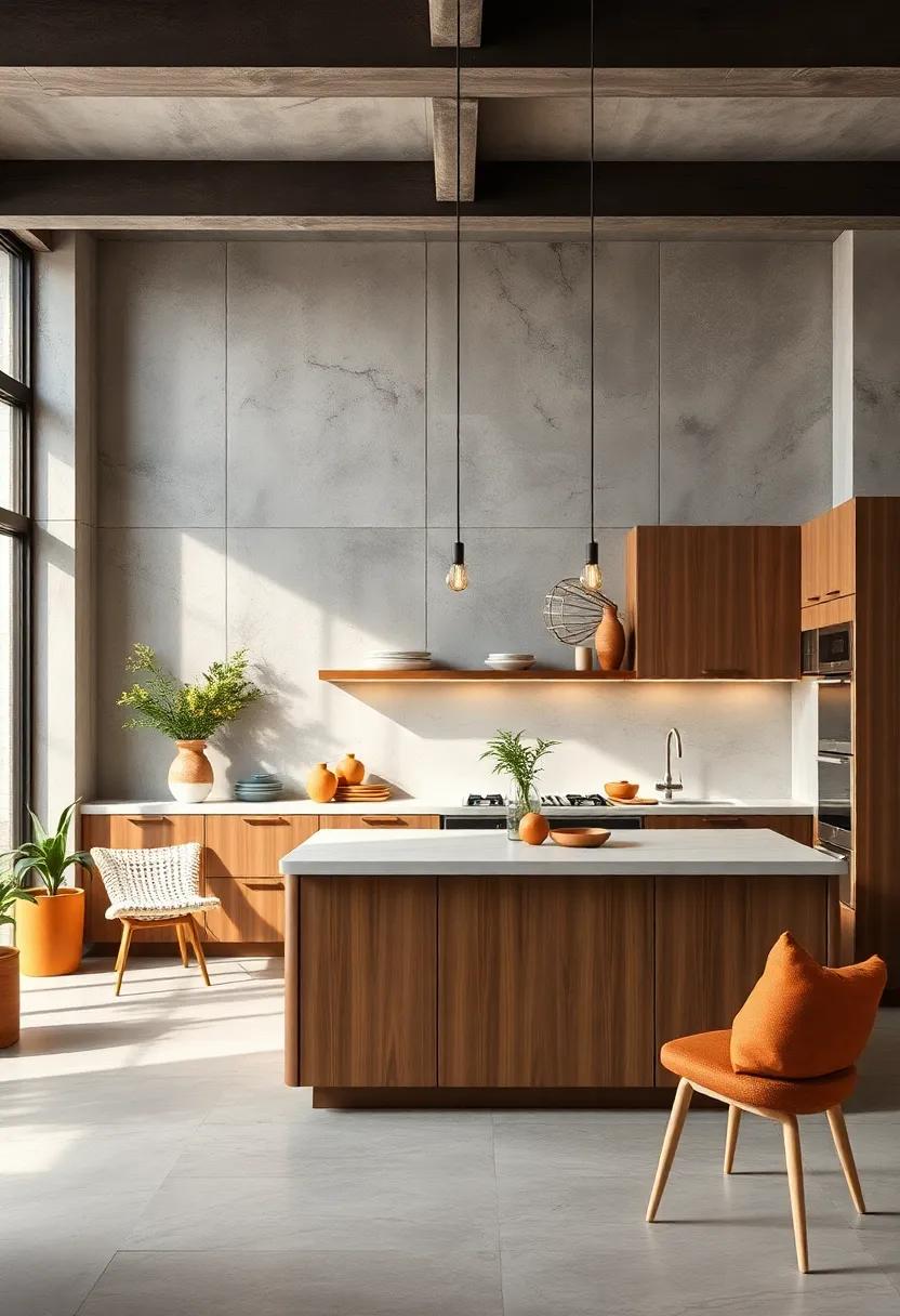 Imagining a Modern Kitchen: the Allure of Exposed Concrete Walls