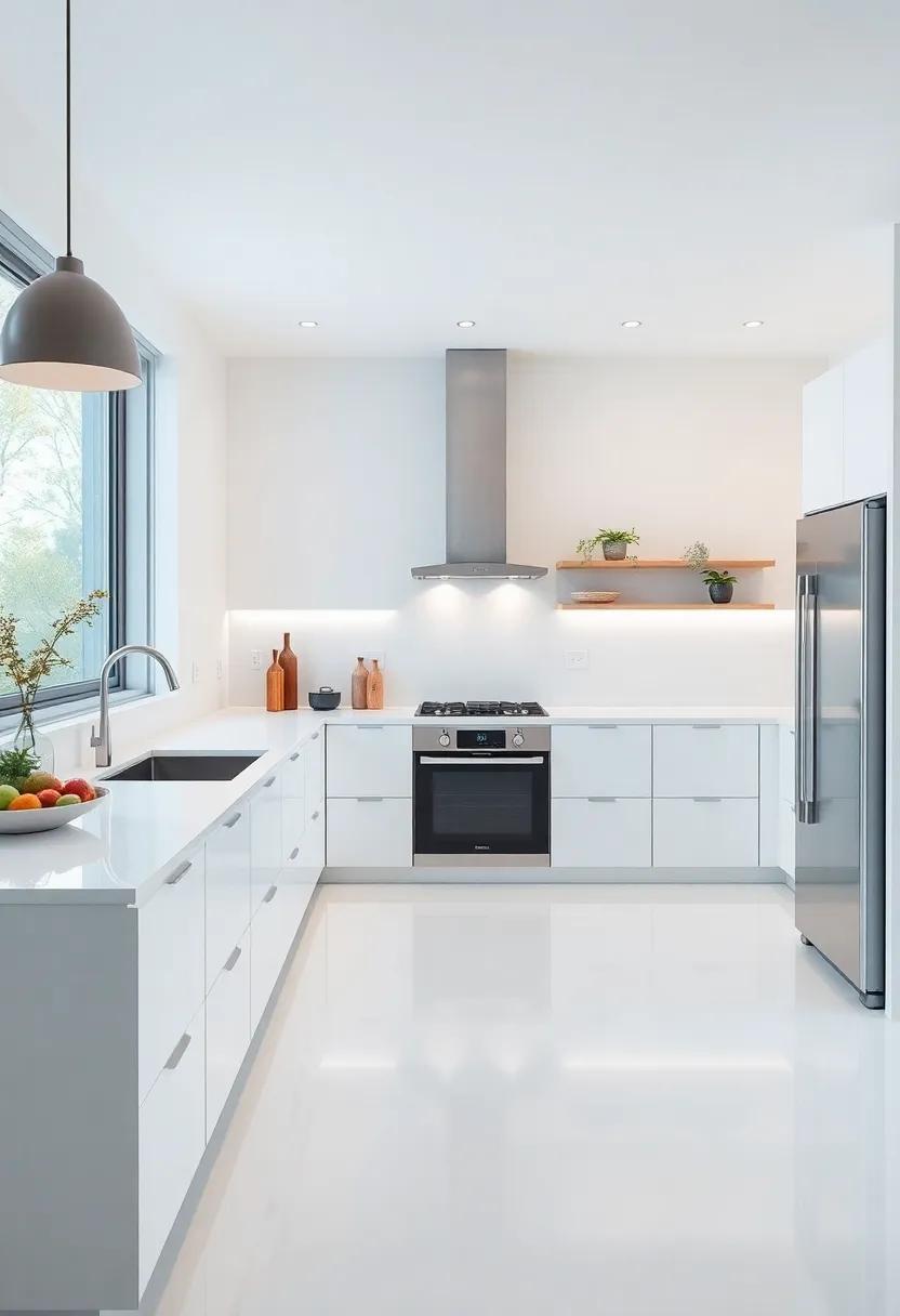 Embrace Minimalism with Clean Lines ⁣and Open Spaces in Your Modern Kitchen