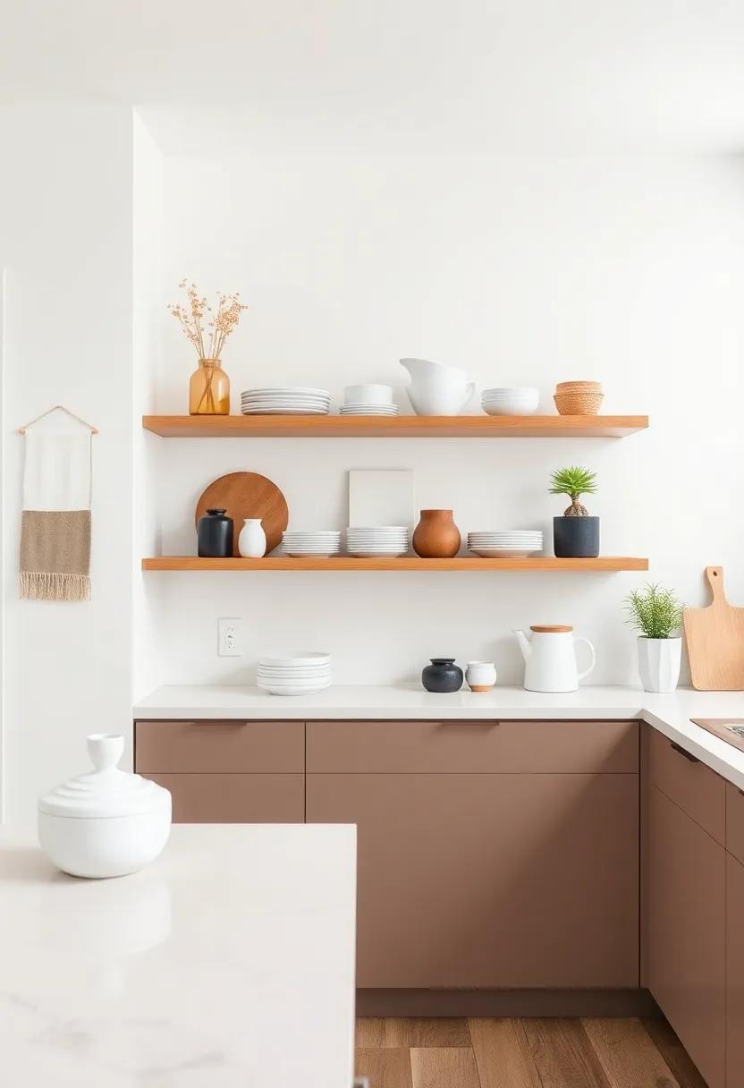 Incorporate Open Shelving to Showcase Your Dishware and Decor
