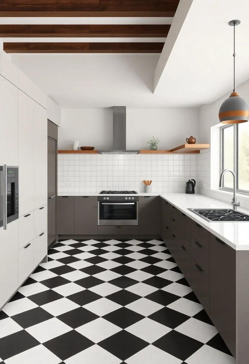 Timeless Checkerboard Designs: A Nod ‌to ⁣Classic Kitchen Trends