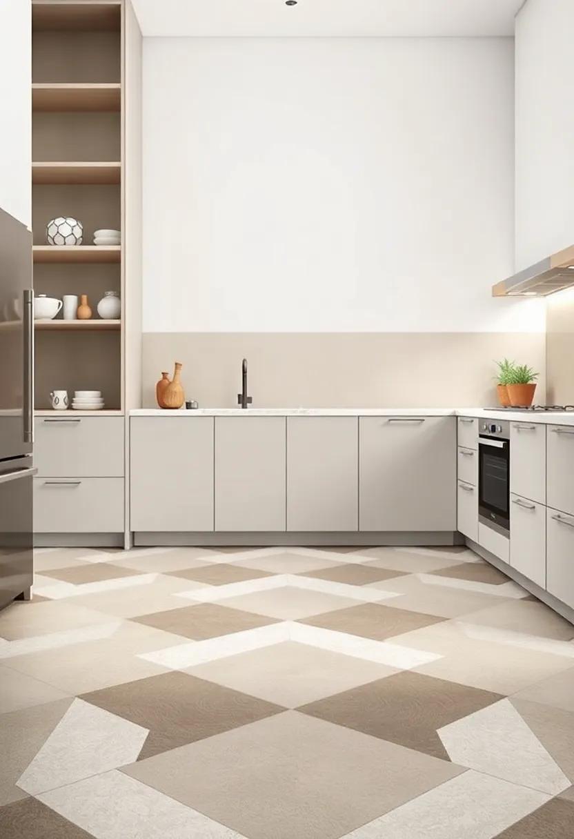 Trendy Geometric Patterns: A Bold Move for Your Kitchen Floor