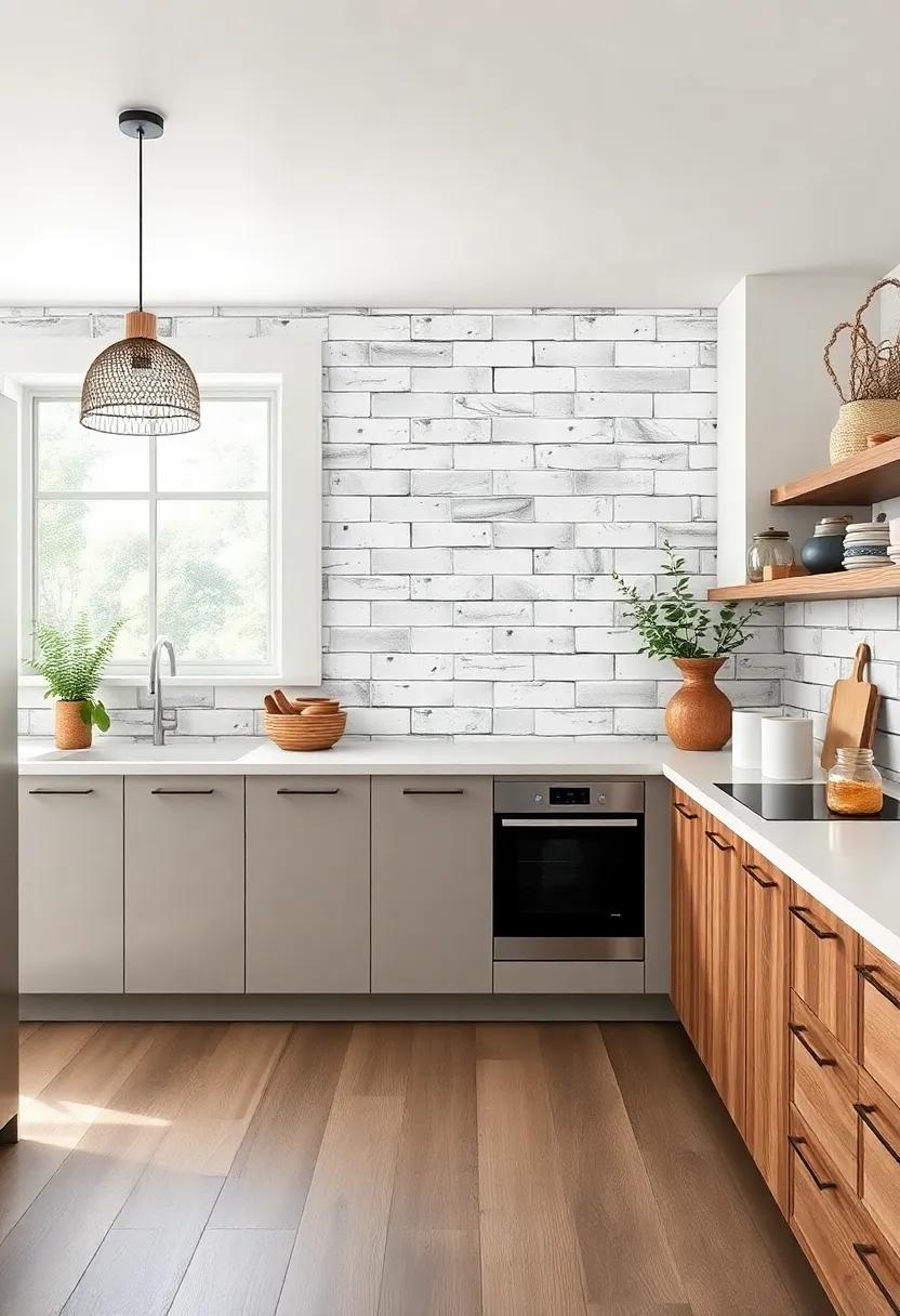 Charming Contrasts: ‍Merging Sleek Lines​ with Rustic Textures in Kitchen Design