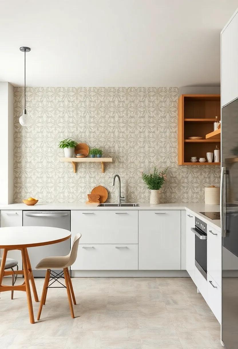 Patterned Delight: Adding ⁤Vintage‌ wallpaper to Contemporary Kitchen Spaces