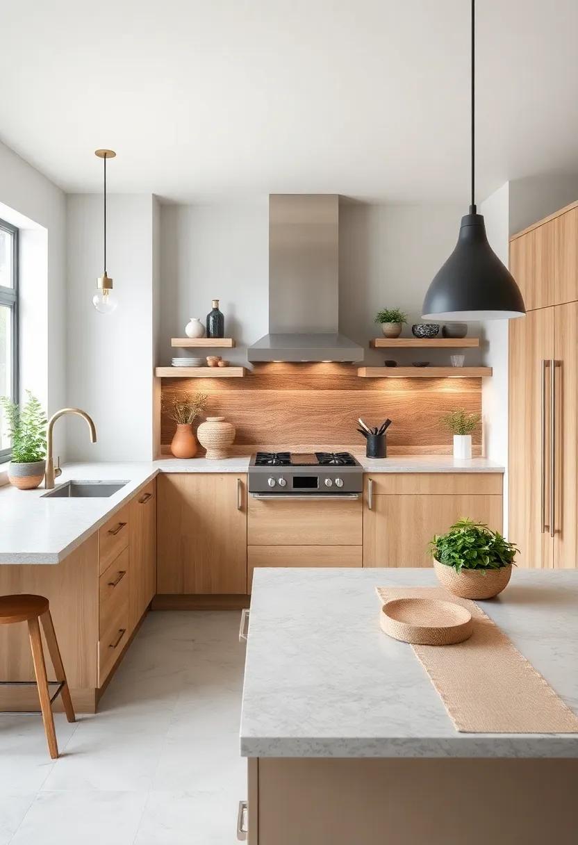 Textural Play: Combining Stone Countertops with Reclaimed Wood Elements