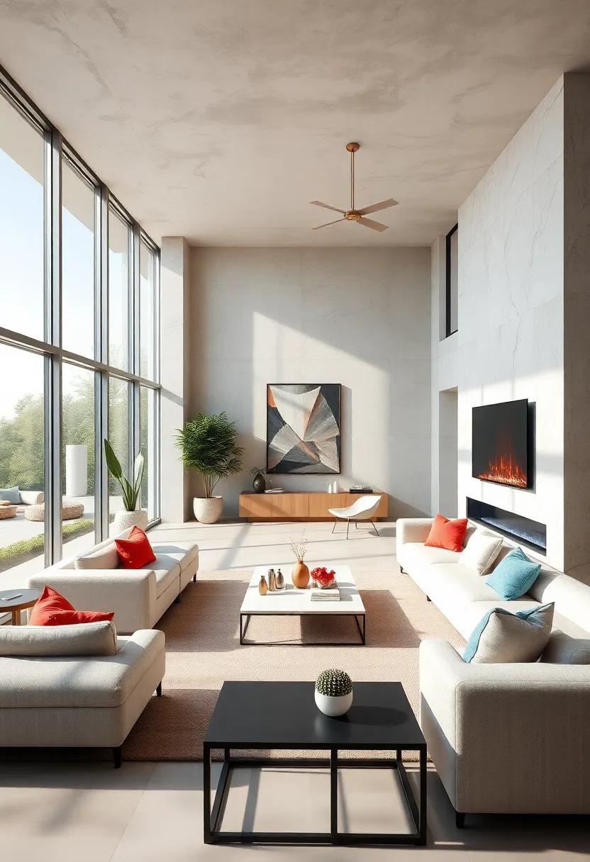 neutral Palette: choose a soft, neutral color palette for walls and furnishings to enhance the light-filled environment while allowing for colorful accents in decor