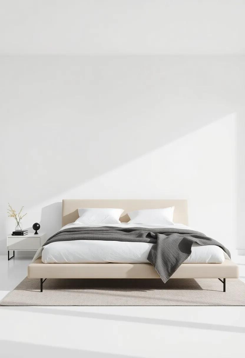 Prioritize functional furniture with ⁤clean lines, ‍such as a platform bed ⁢or ‌a sleek nightstand