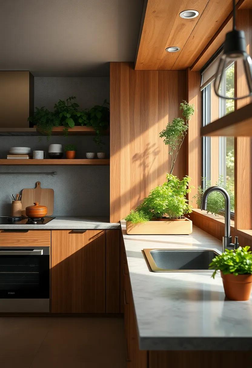 Indoor Herb Garden: Create a small indoor herb garden on a windowsill or countertop for both practicality and a fresh,green appeal