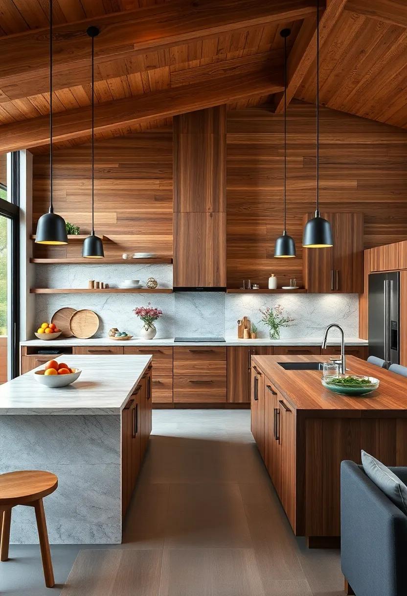 Multi-Functional Islands: Incorporate a kitchen island that serves as both a prepping space and a casual dining area for maximum efficiency