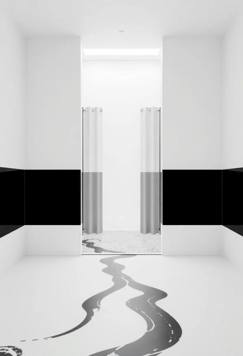 Creating a Seamless Flow ‌with ⁤Monochrome ⁤Shower‍ Curtains