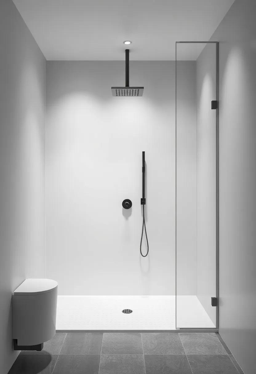 natural Elements to Enrich Monochrome shower Environments