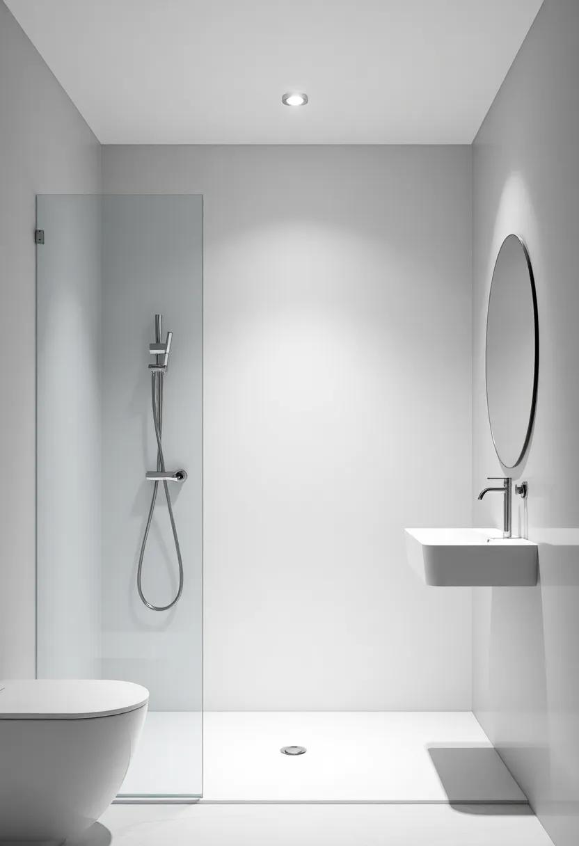 Sleek Shower panels That‌ Elevate‍ a Monochrome Bathroom