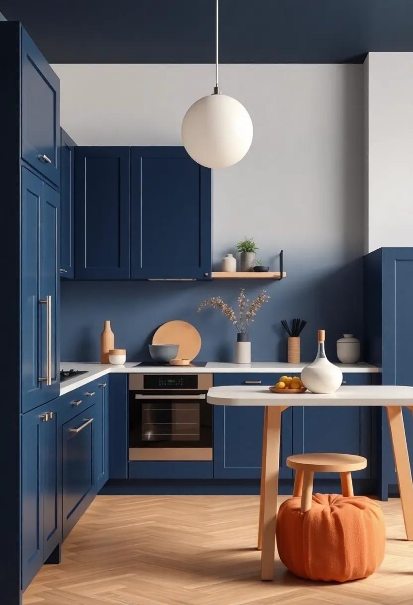 Creating a Cozy Atmosphere with ⁢Navy Blue and⁣ Warm Tones