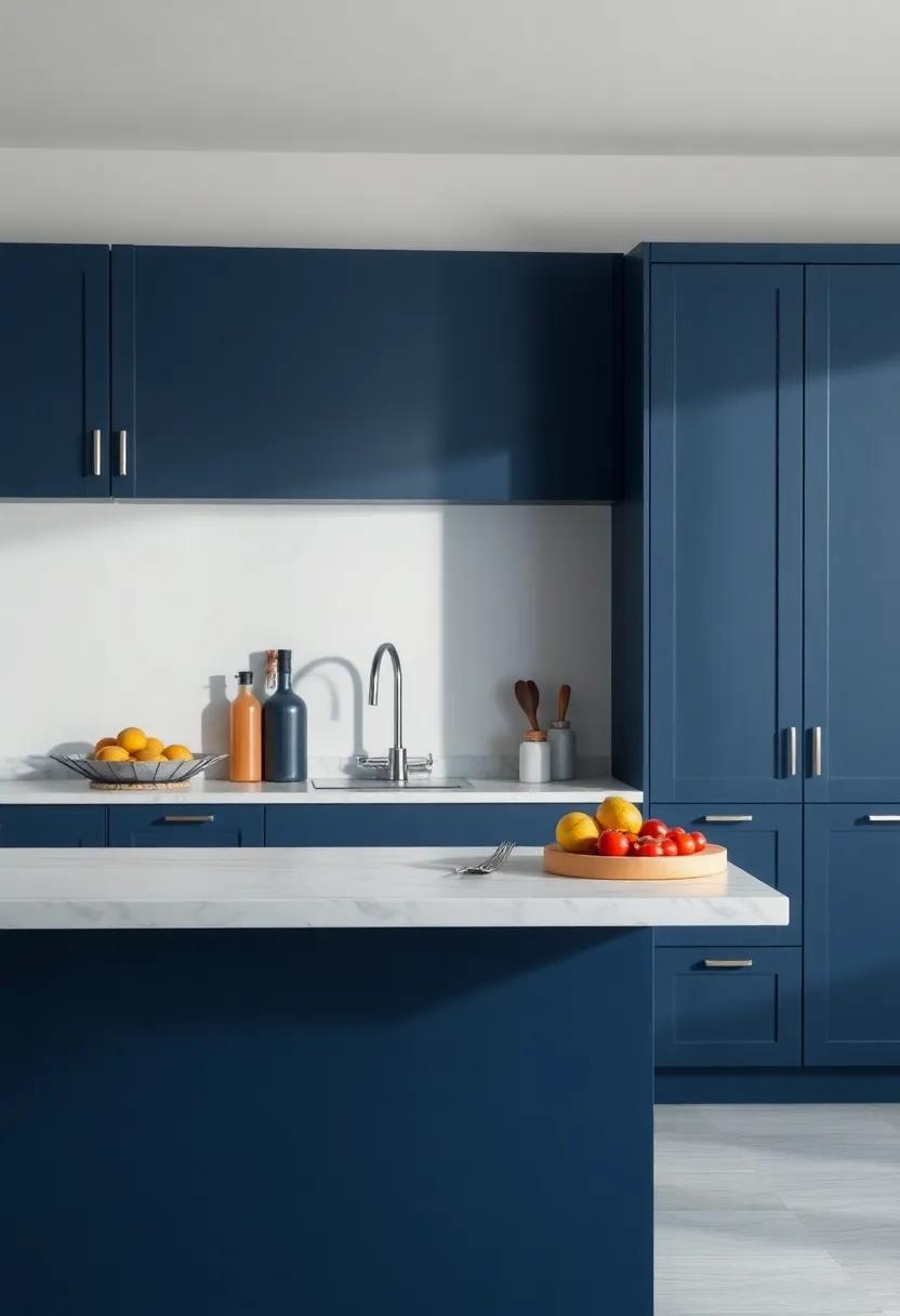 Showcasing culinary Creativity‌ in ⁣a ‌Navy Blue‌ Culinary space