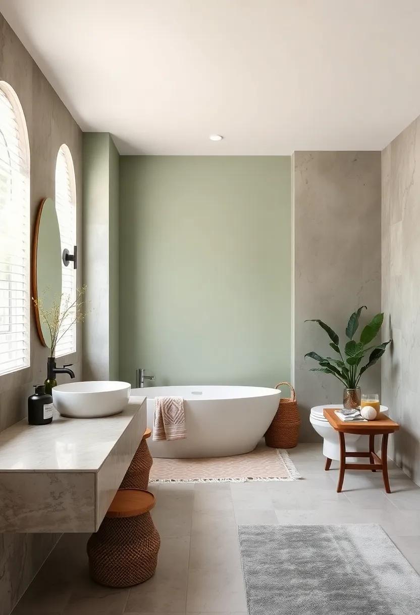 Pale Sage: A whisper of green that introduces a subtle hint ​of nature, pale ⁢sage can create a calming, spa-like atmosphere