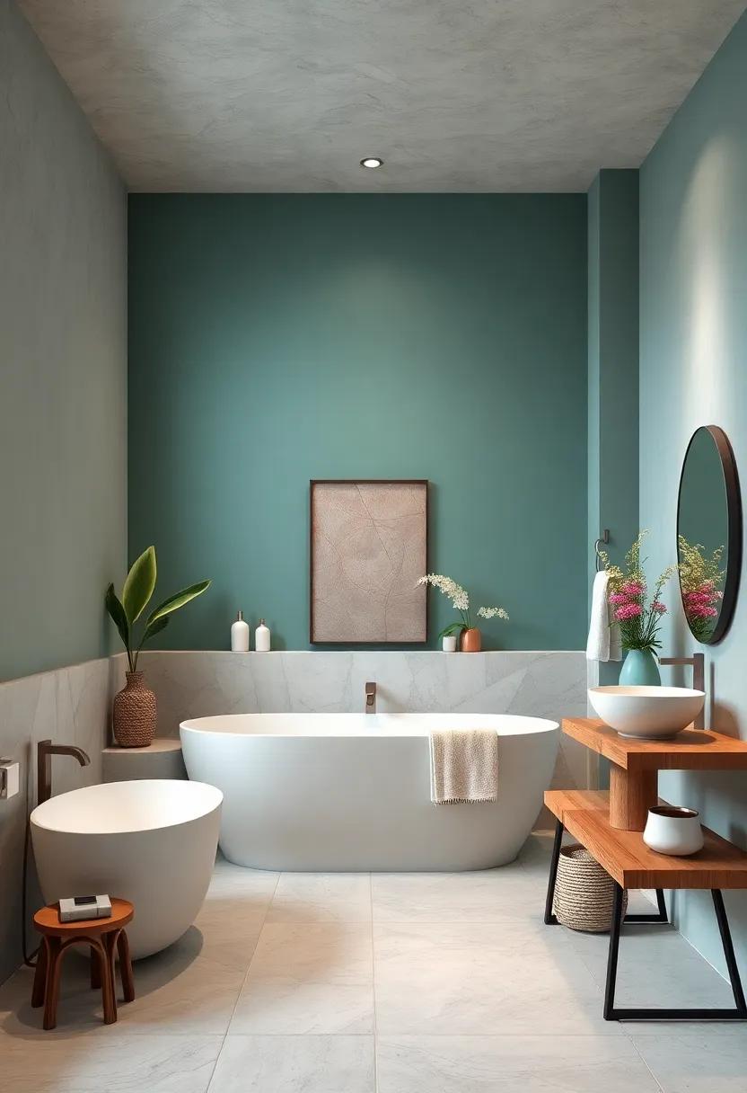 Tranquil Teal: A muted teal that feels both sophisticated and refreshing, ideal for ⁣creating a spa-like atmosphere in your personal retreat