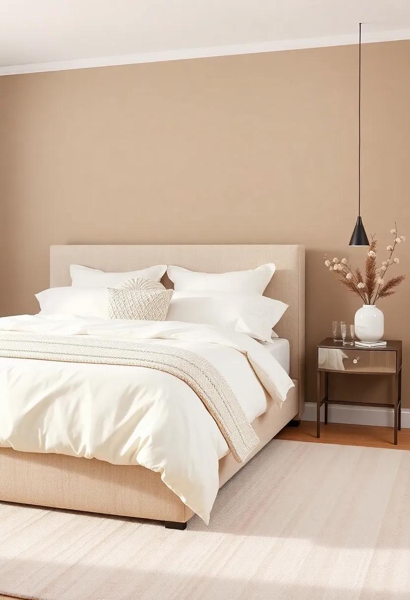 Cool Taupe and Cream: This combination adds sophistication while maintaining a soft, serene backdrop for restful sleep