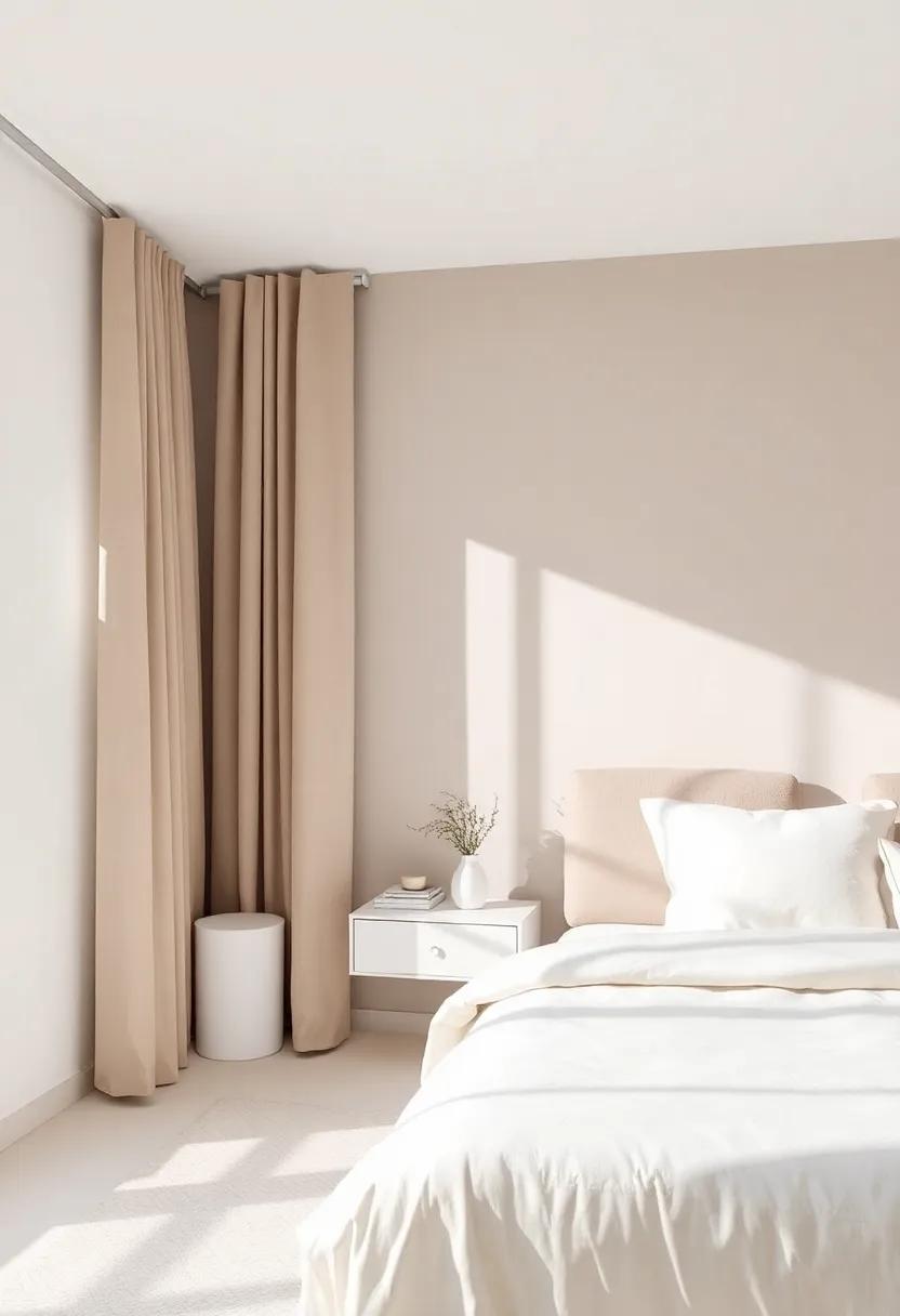 light Mushroom and Crisp White: A modern take on neutrals that enhances natural light and creates an inviting ambiance
