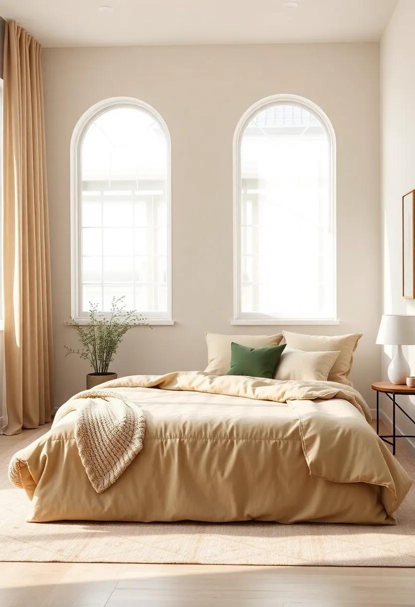 Olive Green and Soft Ivory: Emphasizing nature, these hues create a peaceful retreat that feels rejuvenating and grounded