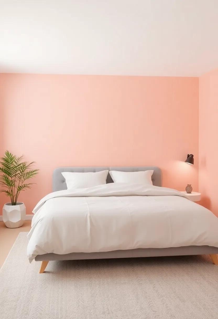 Soft Coral and stone Gray: Cheerful yet serene, this combination brings a playful flair while protecting your peace