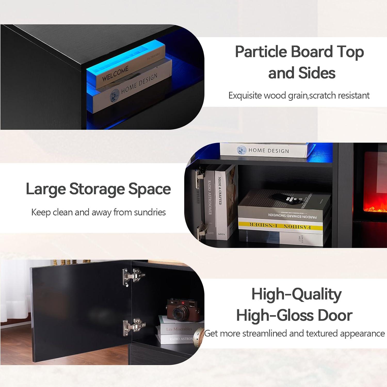 Oneinmil Fireplace TV Stand w/ ⁢36