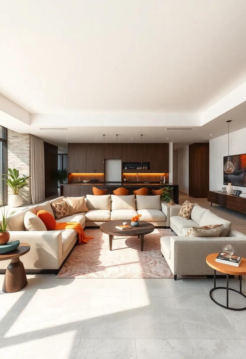 Create ‌Zones: Use the sectional to define different areas within the living room, such as a⁢ cozy reading nook ‍or a conversation corner, enhancing ‌functionality ⁢without walls