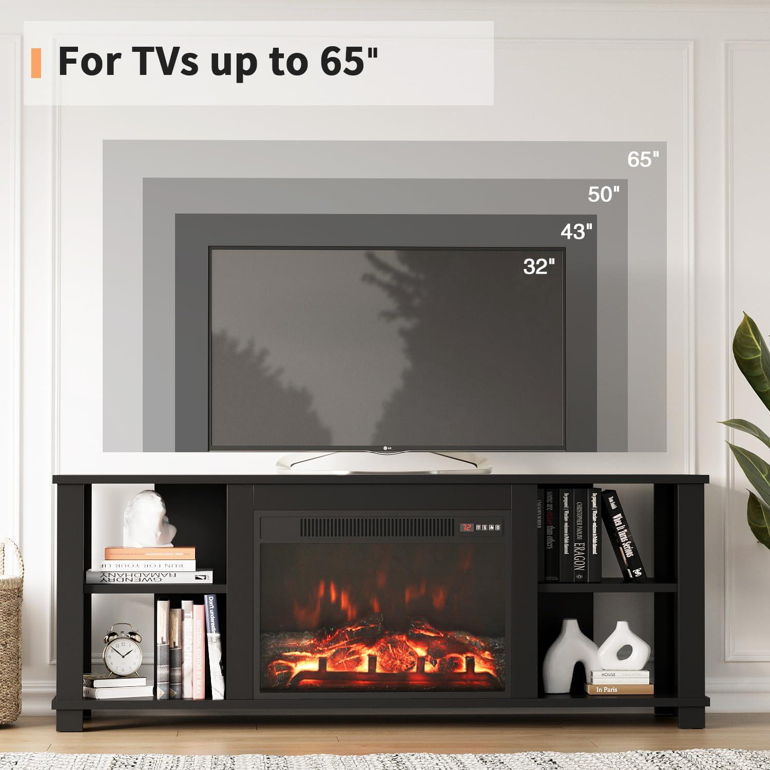 Our Honest Take on the YESHOMY fireplace TV Stand's Style and Function
