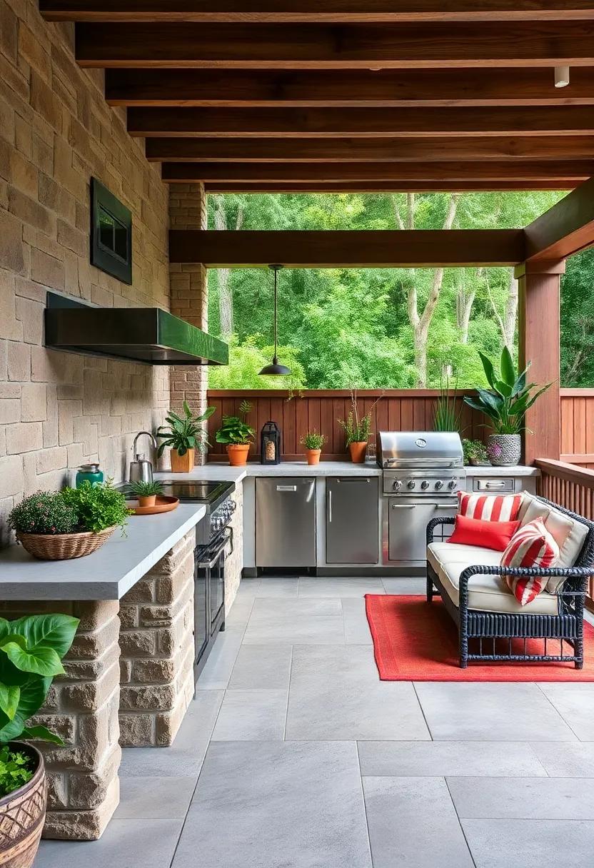 Plant-Infused Cooking: Design your​ outdoor kitchen with built-in planters‌ to ‍grow‍ fresh herbs and vegetables right⁢ where you cook, ensuring the freshest flavors in every dish