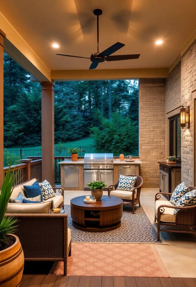 Statement Lighting: Incorporate unique and stylish lighting fixtures to create ​a⁤ warm ambiance for evening gatherings, ​ensuring your outdoor kitchen⁣ shines day and night