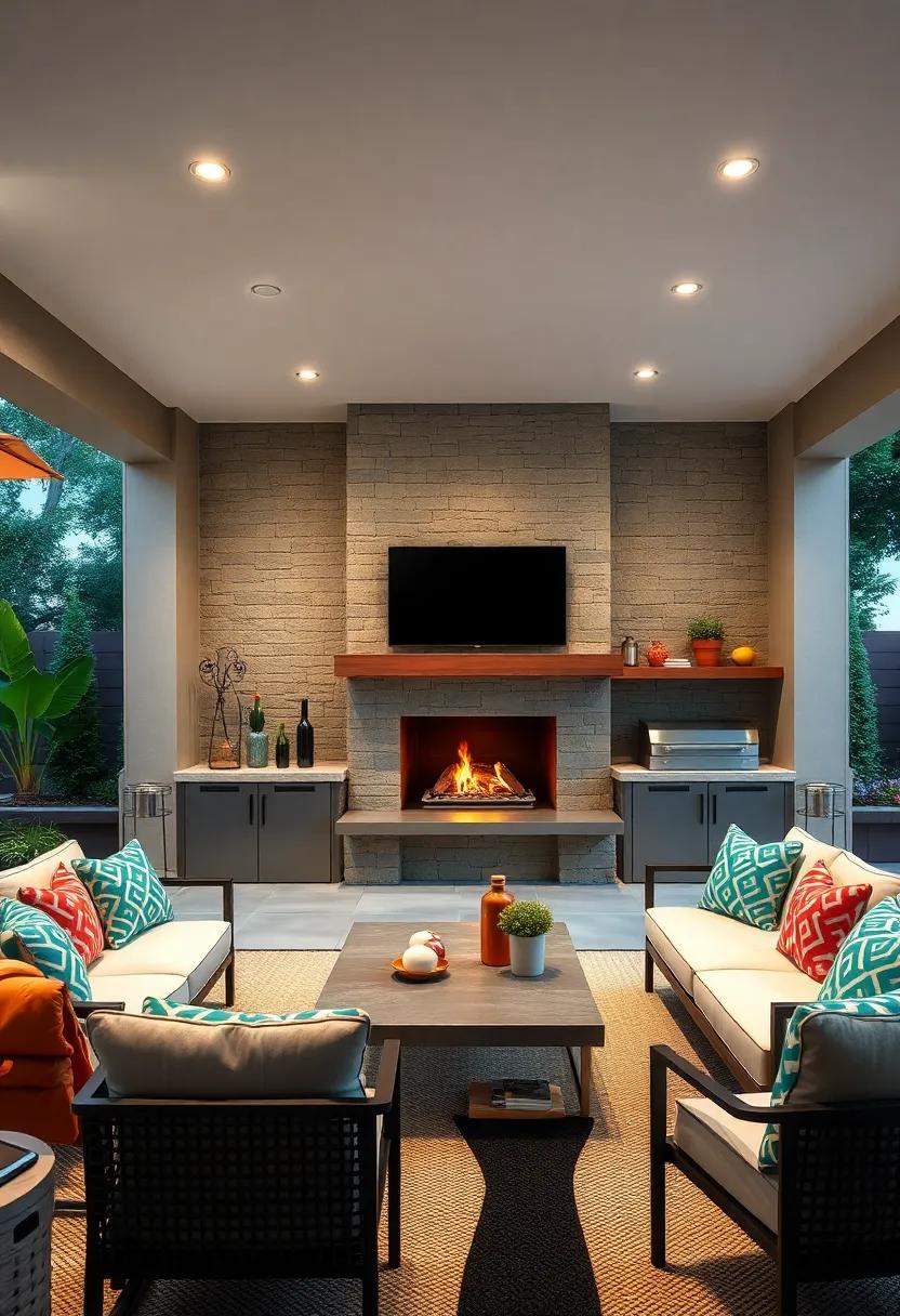 Elevated fireplaces: Pair your outdoor kitchen with an elevated‌ fireplace for warmth and​ a​ focal point that encourages ​gathering ⁢around even after ⁢dinner
