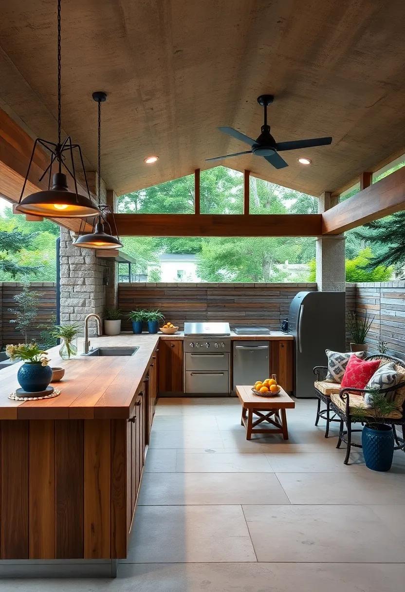 Embrace the rustic ⁤Charm ‍with⁢ a Reclaimed Wood⁣ Kitchen:⁤ Transform⁣ your outdoor space by incorporating ⁢salvaged⁤ wood into your kitchen ‍design,​ giving it a warm ‌and inviting‌ feel