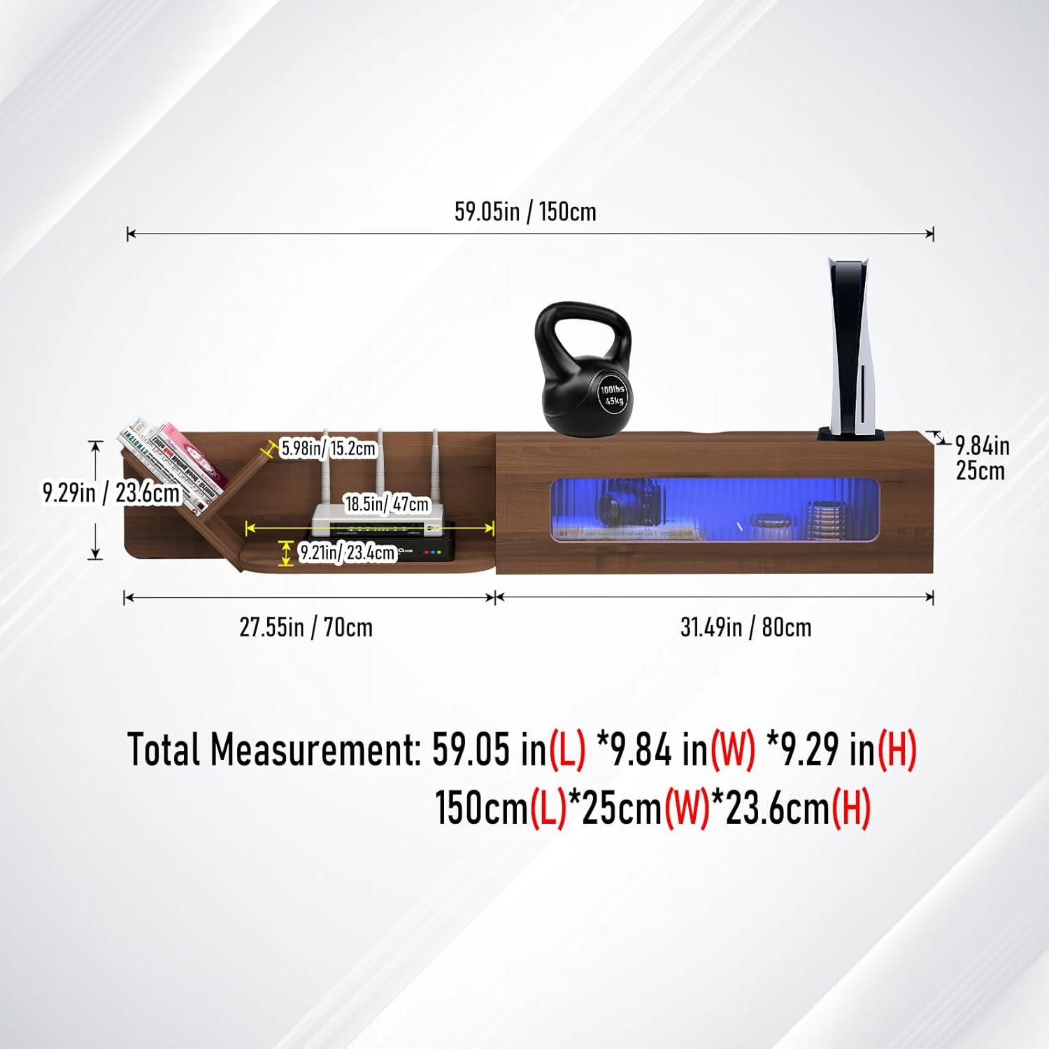 Pmnianhua Rustic Floaing 59'' Wall Console for your room