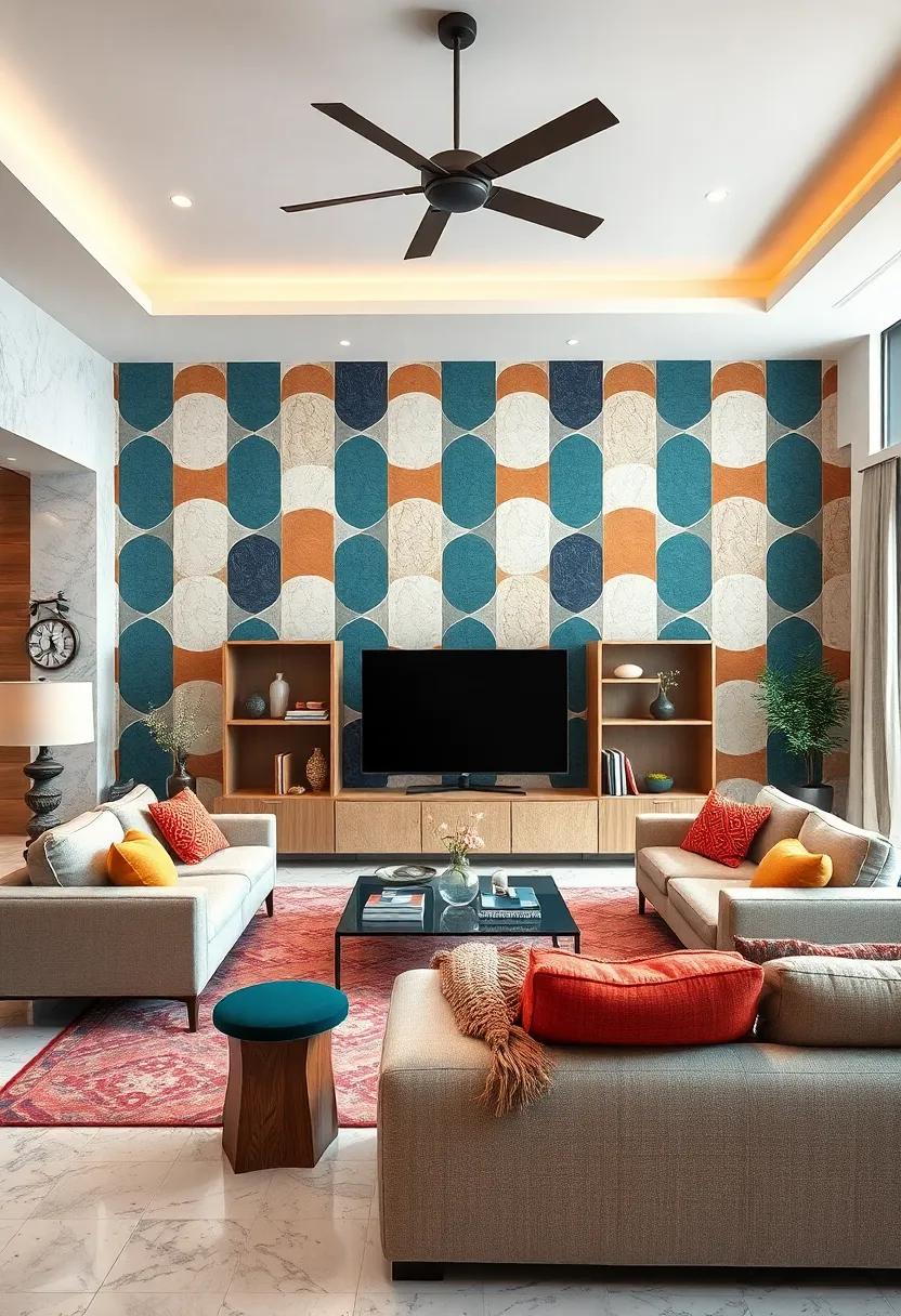 Classic Geometric Patterns: Opt for retro geometric ⁢designs, featuring sharp lines and shapes⁣ that ‍create visual intrigue while harkening back to mid-century​ modern aesthetics