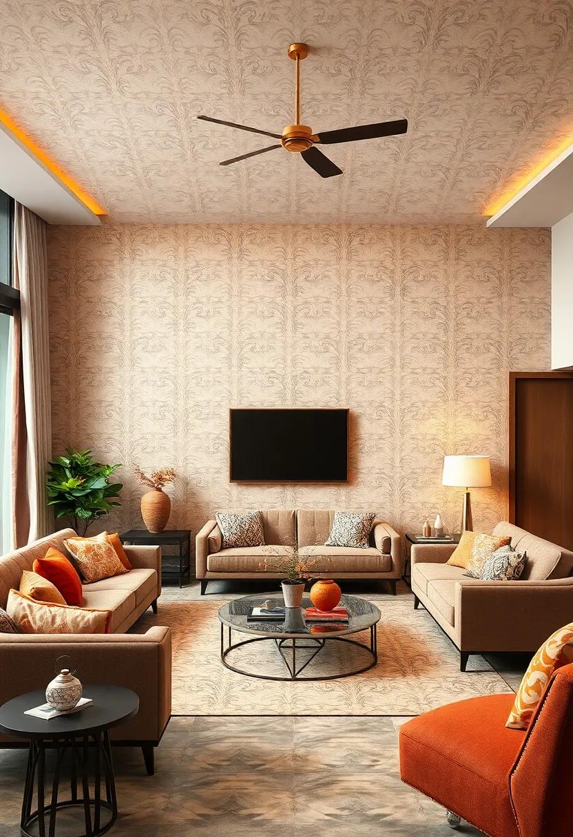 Damask Wallpaper: Introduce sophistication with intricately detailed damask patterns that evoke a sense of timeless elegance in your living space