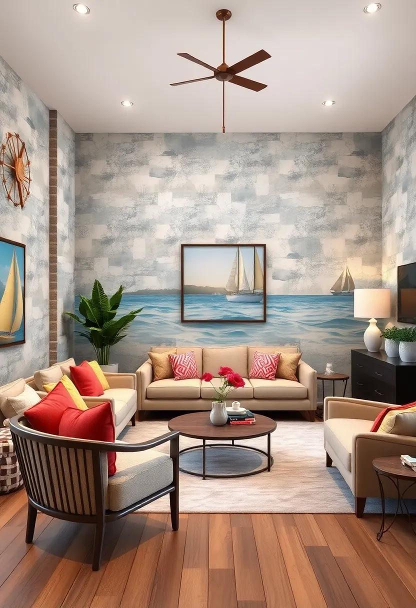 Nautical Themes:⁤ Incorporate​ vintage seaside motifs with wallpaper that features sailboats or anchors, perfect for creating a refreshing coastal vibe