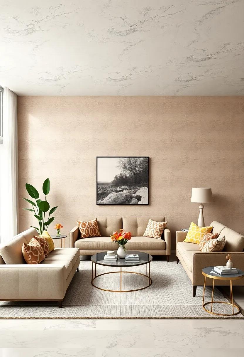 Retro Polka dots: Playful polka dot wallpaper can infuse your living room ⁤with a fun, quirky atmosphere,‌ perfect for a cheerful vintage-inspired​ look