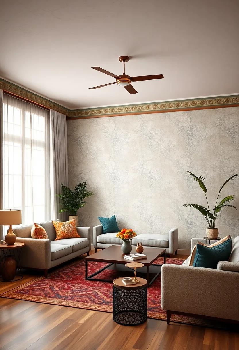 Retro Wallpaper Borders: Create a unique look by using retro wallpaper borders atop painted walls, adding a charming ​detail ⁣that enhances the vintage style