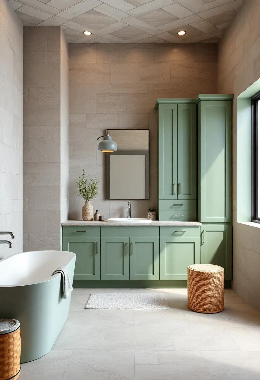 Custom Cabinetry: opt for ​sage green​ cabinetry for a⁢ tailored⁣ look that maximizes storage⁤ while enhancing your bathroom's aesthetic appeal