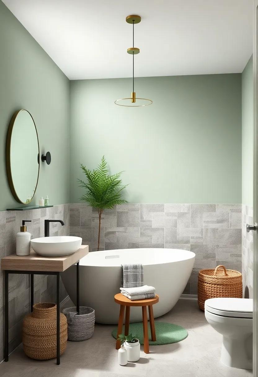 Theme Integration: ⁢Turn your sage green bathroom into a ‍cohesive theme with matching elements such as nautical,boho,or‌ modern details for ⁤a curated retreat