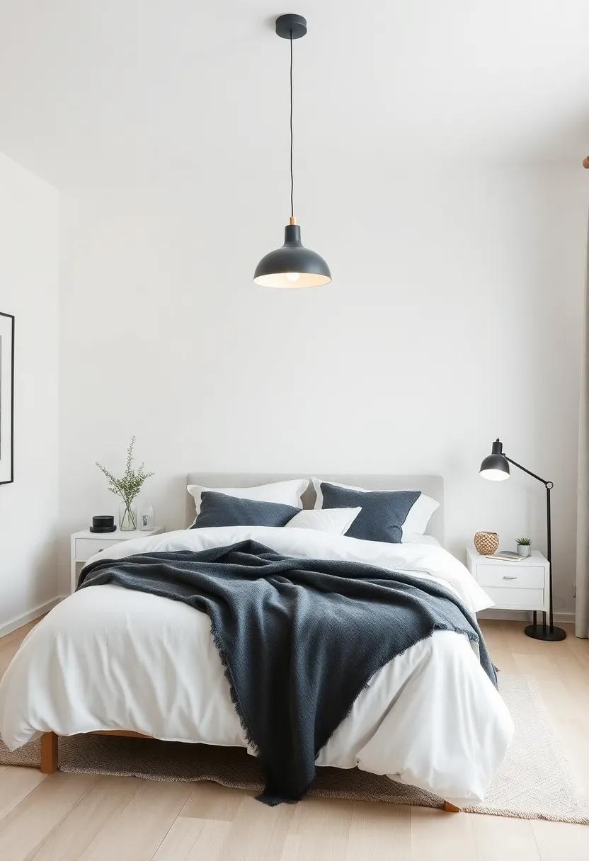 Statement Lighting: Opt for striking pendant lights or sleek floor lamps to serve ​as focal⁢ points that ⁣illuminate your serene haven