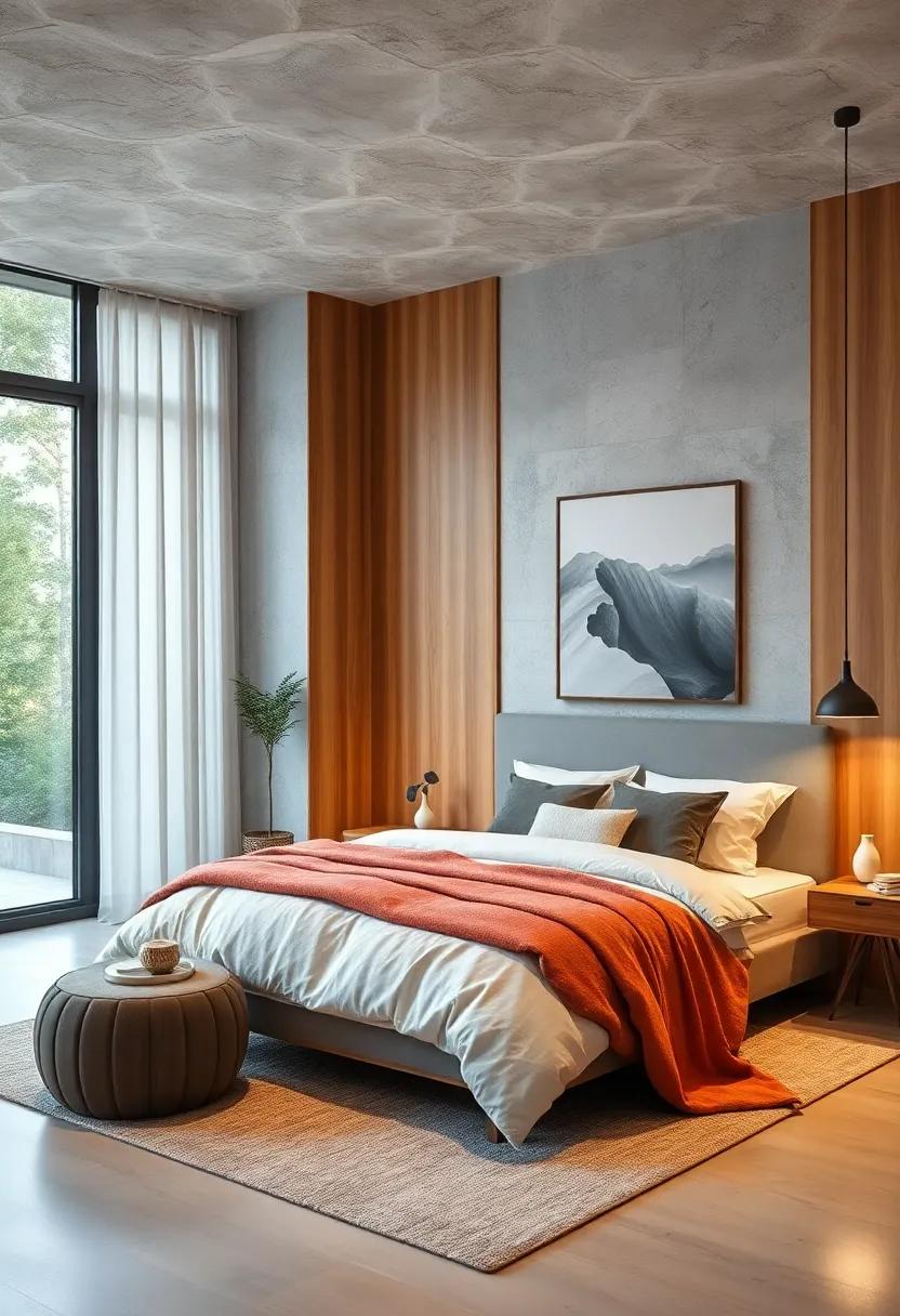 Natural Wood Accents: Explore the beauty of wooden elements, from bed frames to accent walls, adding warmth and a connection to nature