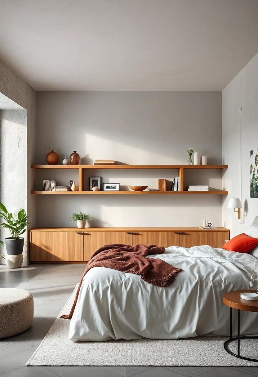 Open Shelving: Embrace the simplicity of open shelving displaying curated items or stylishly organized necessities for both usability and design appeal