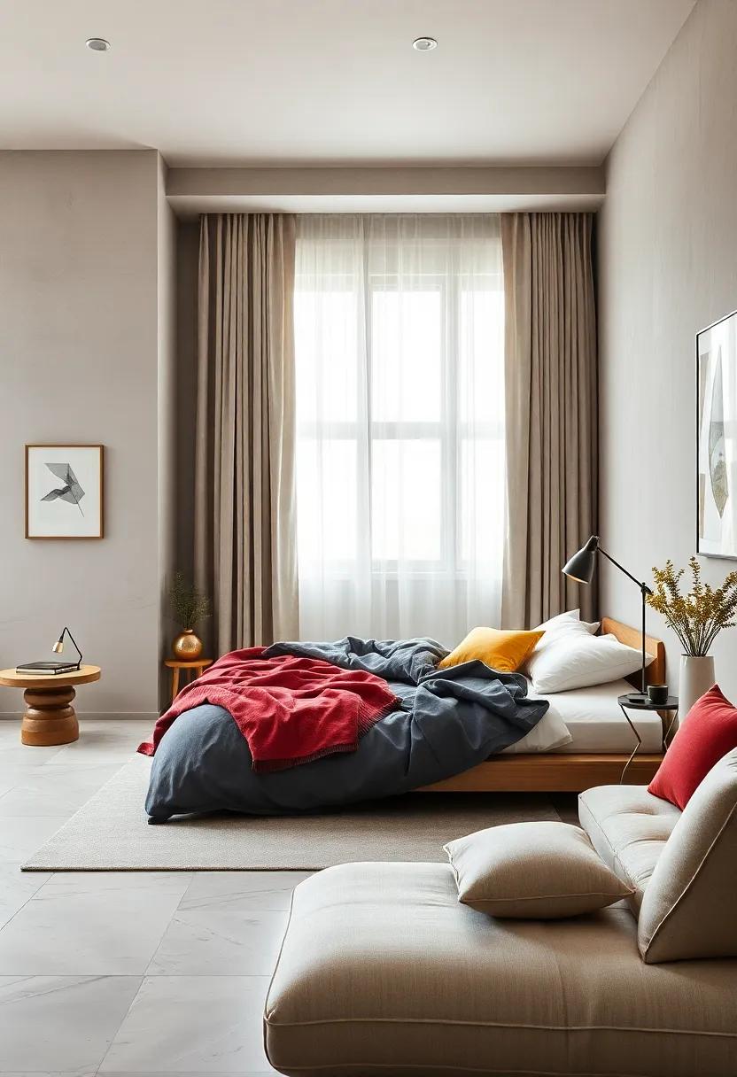 Soft Window Treatments: Consider sheer curtains that allow natural light to filter in softly, enhancing the room's brightness while maintaining privacy