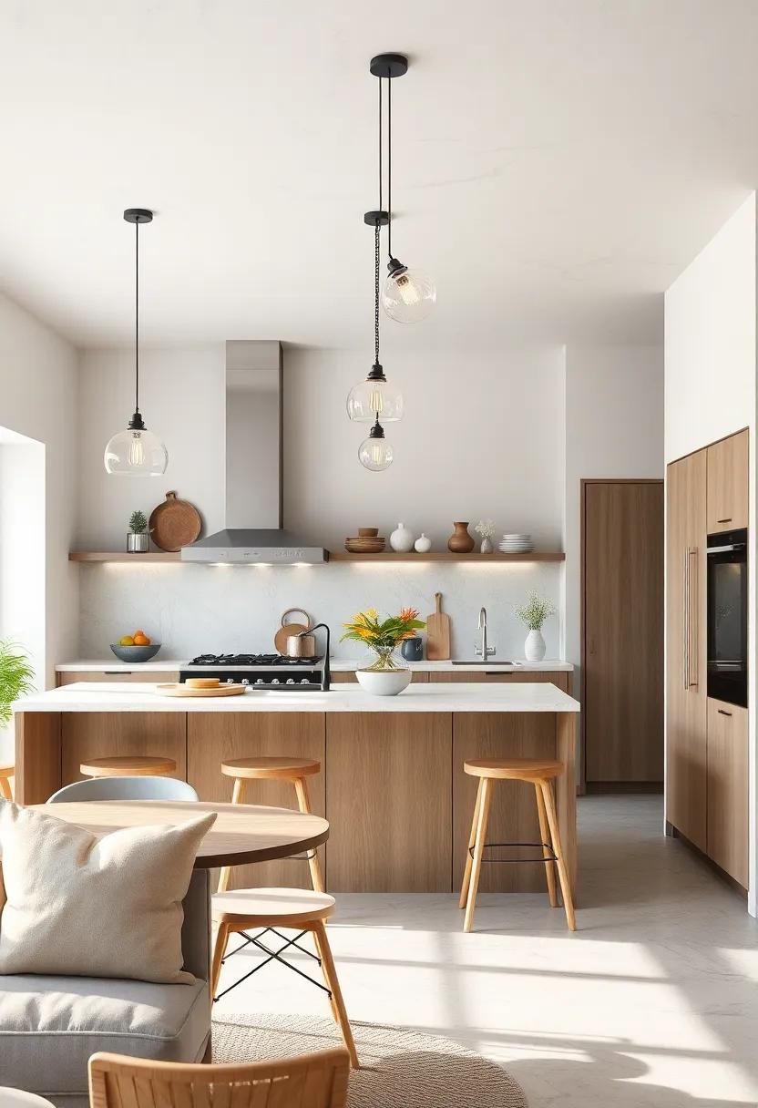 Artistic Flair: Choose asymmetric lights that break the mould of traditional design, adding avant-garde elements to your kitchen