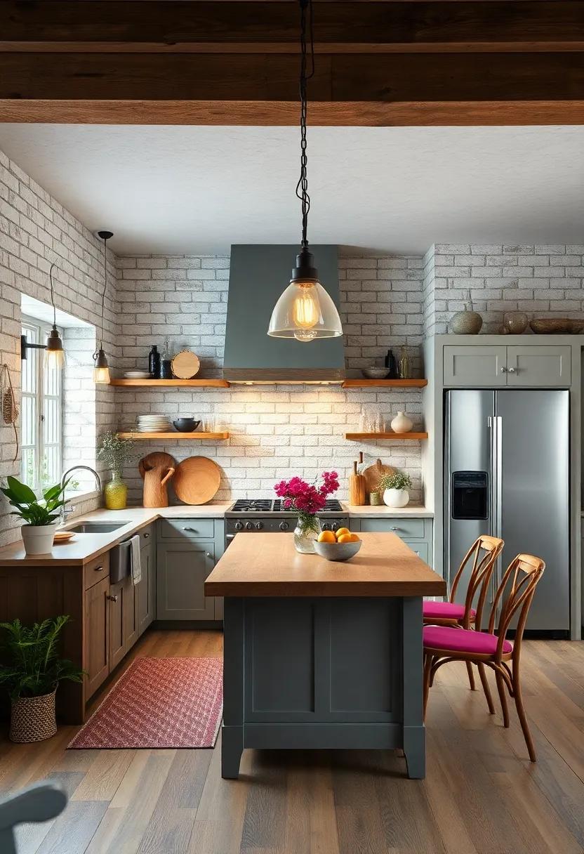 Farmhouse Flair: Pair wrought iron fixtures with rustic finishes for a homely charm that complements modern elements