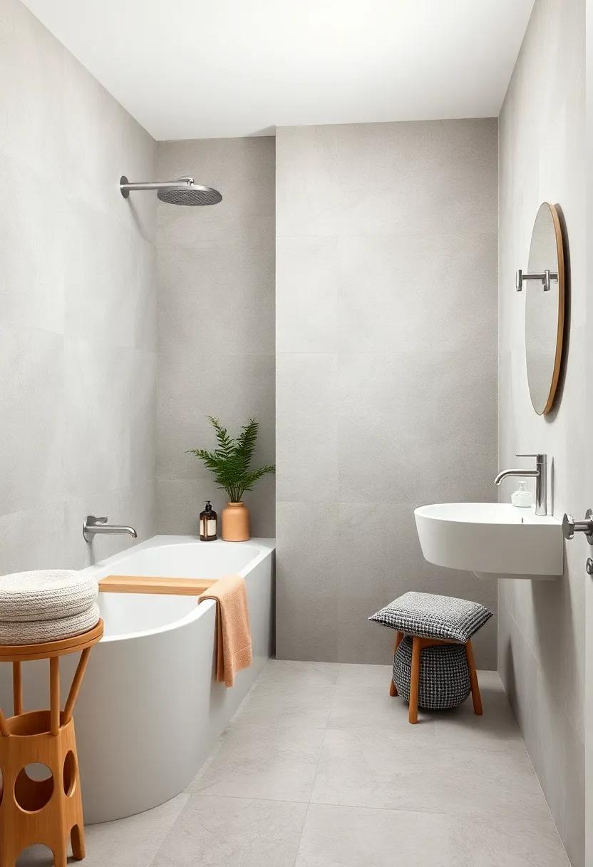 Minimal⁤ Shower Caddy: Use⁤ a clear or metallic shower‌ caddy that disappears into the background ‌but​ keeps essentials easily accessible